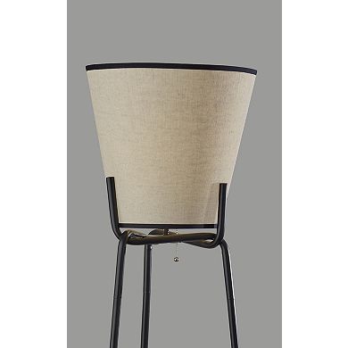 ADESSO Zeek Shelf Floor Lamp with Adjustable Arm