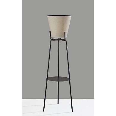 ADESSO Zeek Shelf Floor Lamp with Adjustable Arm