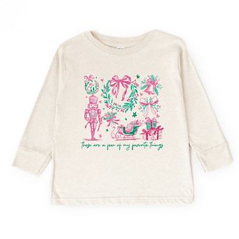 These Are A Few Of My Favorite Things Coquette - Toddler Long Sleeve Graphic Tee