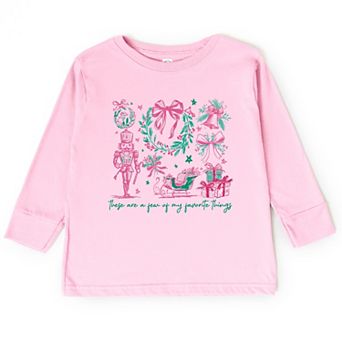 These Are A Few Of My Favorite Things Coquette - Toddler Long Sleeve Graphic Tee