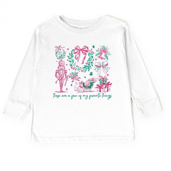 These Are A Few Of My Favorite Things Coquette - Toddler Long Sleeve Graphic Tee