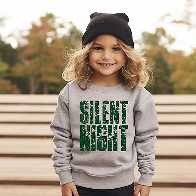 Silent Night Block Distressed - Toddler Graphic Sweatshirt
