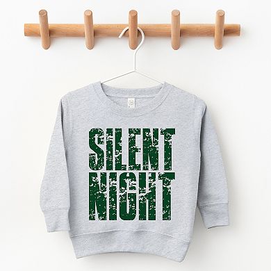 Silent Night Block Distressed - Toddler Graphic Sweatshirt