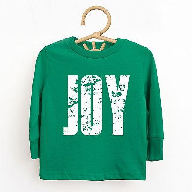 Joy Block Distressed - Toddler Long Sleeve Graphic Tee