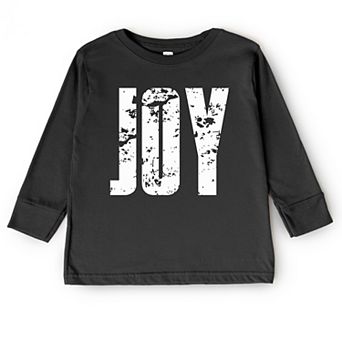 Joy Block Distressed - Toddler Long Sleeve Graphic Tee