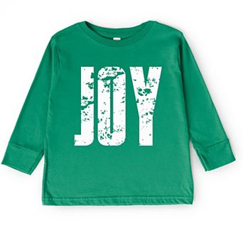 Joy Block Distressed - Toddler Long Sleeve Graphic Tee