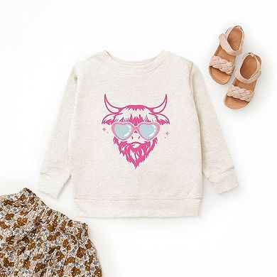 Cow Heart Glasses Glitter - Youth Graphic Sweatshirt