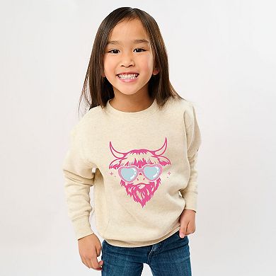 Cow Heart Glasses Glitter - Youth Graphic Sweatshirt