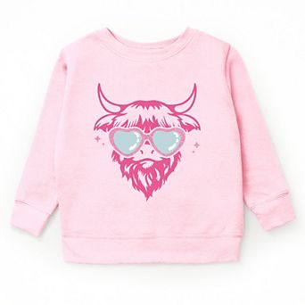 Cow Heart Glasses Glitter - Youth Graphic Sweatshirt