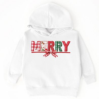 Merry Pattern Quilted Print - Toddler Hoodie