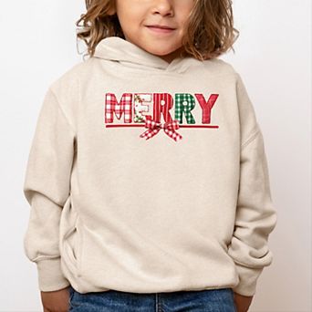 Merry Pattern Quilted Print - Toddler Hoodie
