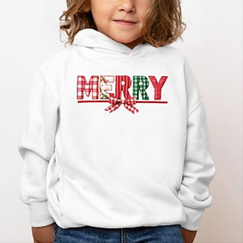 Merry Pattern Quilted Print - Toddler Hoodie