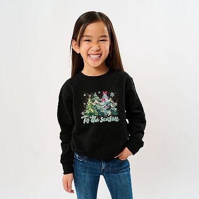 Tis The Season Painted Trees - Youth Graphic Sweatshirt