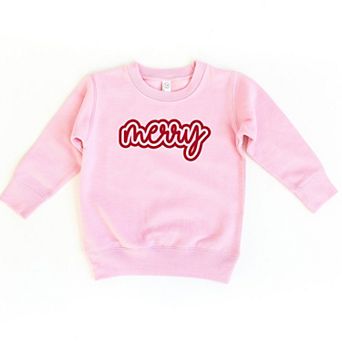 Merry Outline Puff - Toddler Graphic Sweatshirt