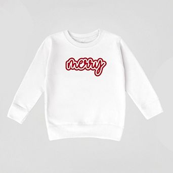 Merry Outline Puff - Toddler Graphic Sweatshirt