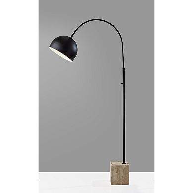 ADESSO Wilder Arc Floor Lamp with Adjustable Arm and Concrete Base