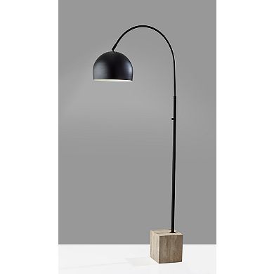 ADESSO Wilder Arc Floor Lamp with Adjustable Arm and Concrete Base