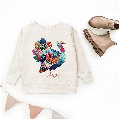 Turkey Patchwork Print - Youth Graphic Sweatshirt