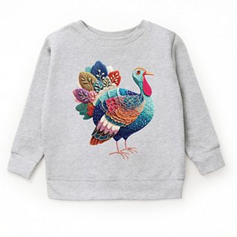 Turkey Patchwork Print - Youth Graphic Sweatshirt