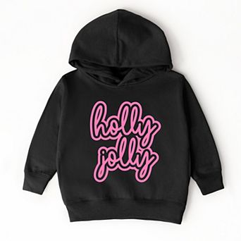 Holly Jolly Outline Puff - Toddler Hoodie