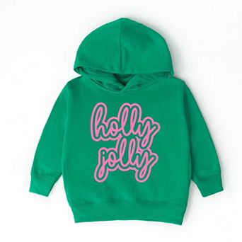 Holly Jolly Outline Puff - Toddler Hoodie