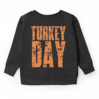Turkey Day Block Distressed - Youth Graphic Sweatshirt