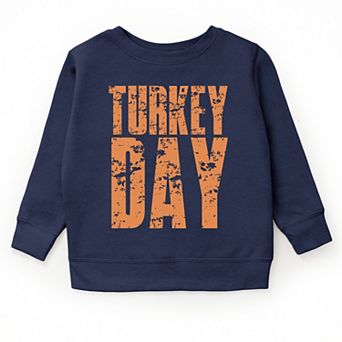 Turkey Day Block Distressed - Youth Graphic Sweatshirt