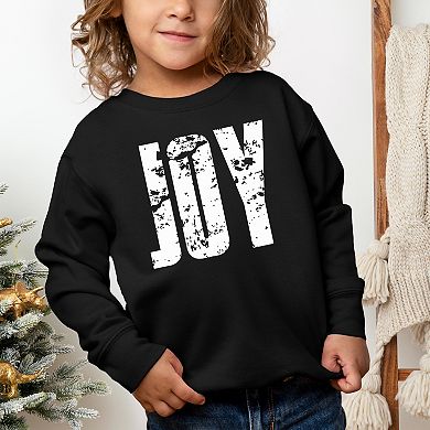 Joy Block Distressed - Toddler Graphic Sweatshirt