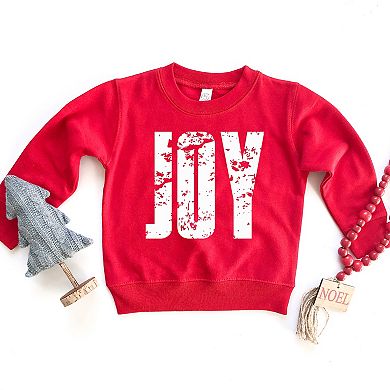 Joy Block Distressed - Toddler Graphic Sweatshirt