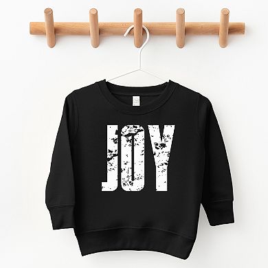 Joy Block Distressed - Toddler Graphic Sweatshirt