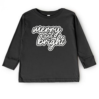 Merry & Bright Outline Puff - Toddler Long Sleeve Graphic Tee