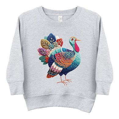 Turkey Patchwork Print - Toddler Graphic Sweatshirt