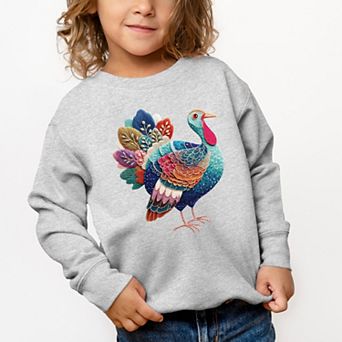Turkey Patchwork Print - Toddler Graphic Sweatshirt