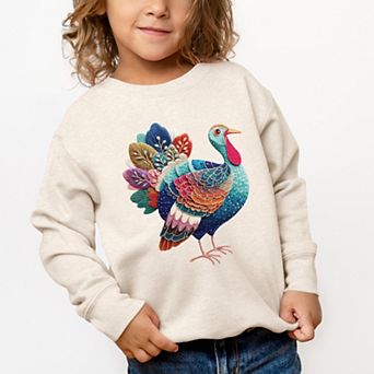Turkey Patchwork Print - Toddler Graphic Sweatshirt