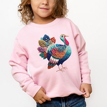 Turkey Patchwork Print - Toddler Graphic Sweatshirt