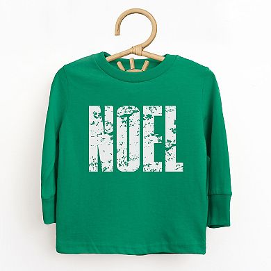Noel Block Distressed - Toddler Long Sleeve Graphic Tee