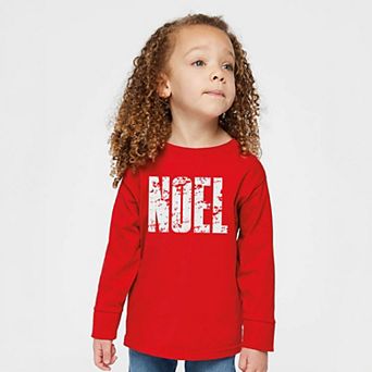 Noel Block Distressed - Toddler Long Sleeve Graphic Tee