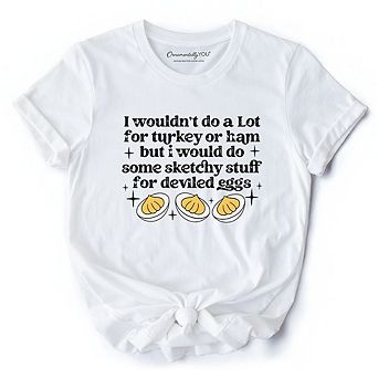 Deviled Eggs Funny T-Shirt, Thanksgiving Friendsgiving Foodie Tee