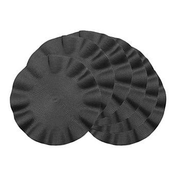 Farmhouse Placemats Set of 6 Placemat with Wavy Edge for Dining Table Decor Kitchen Table Mat 15inch