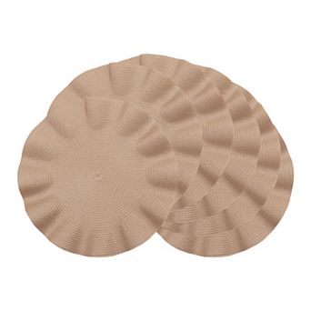 Farmhouse Placemats Set of 6 Placemat with Wavy Edge for Dining Table Decor Kitchen Table Mat 15inch