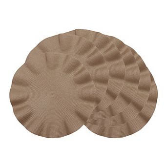 Farmhouse Placemats Set of 6 Placemat with Wavy Edge for Dining Table Decor Kitchen Table Mat 15inch