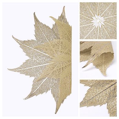 Farmhouse Placemats Set of 6 Leaf Shape Placemats for Dining Table Decor Indoor Table Mat 15*15inch