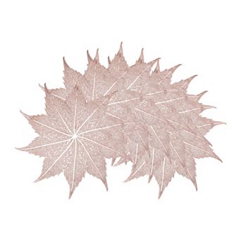 Farmhouse Placemats Set of 6 Leaf Shape Placemats for Dining Table Decor Indoor Table Mat 15*15inch