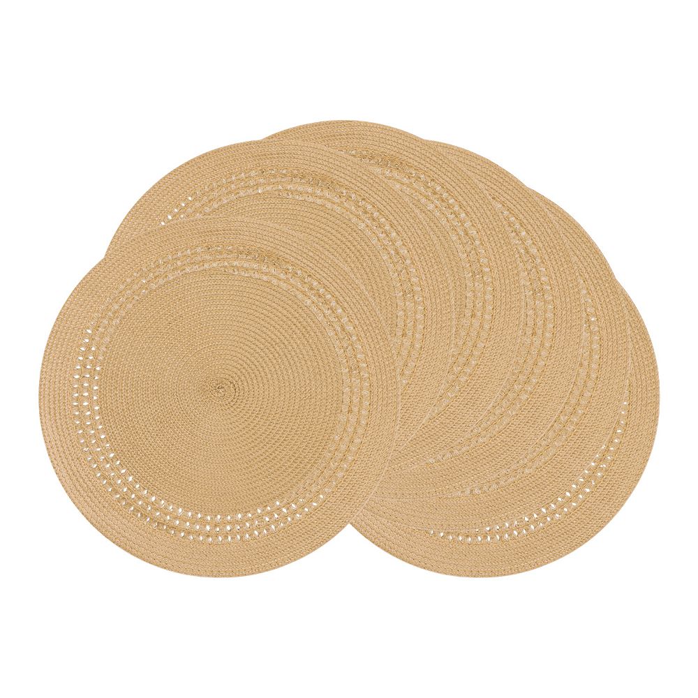 Farmhouse Round Placemats Set of 6 Woven Placemats for Decor, Kitchen ...
