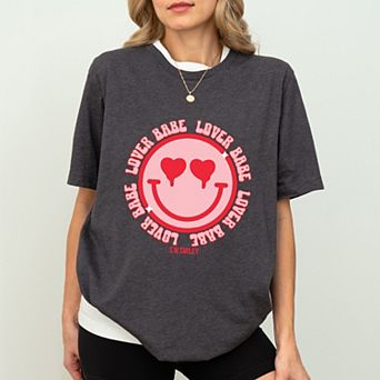 S.W.Smiley Lover Babe Smiley Face - Women's Short Sleeve Graphic T-Shirt