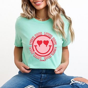 S.W.Smiley Lover Babe Smiley Face - Women's Short Sleeve Graphic T-Shirt