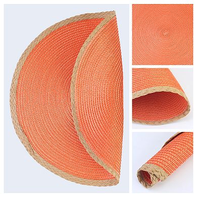 Farmhouse Placemats Set of 6 Woven Placemats for Dining Table Decor, Rustic Kitchen Table Mat 15inch