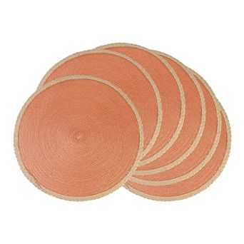 Farmhouse Placemats Set of 6 Woven Placemats for Dining Table Decor, Rustic Kitchen Table Mat 15inch