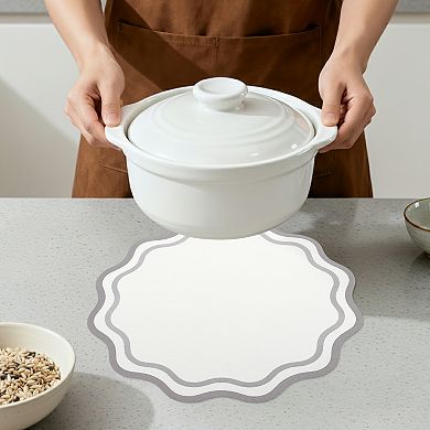 Placemats Set of 6 Leather Placemats for Kitchen Dining Table Decor Table Placemats 13.4inch