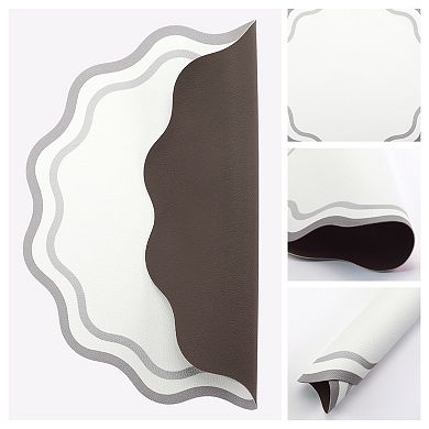 Placemats Set of 6 Leather Placemats for Kitchen Dining Table Decor Table Placemats 13.4inch